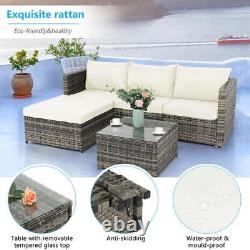 Rattan Garden Furniture Set 3 Piece Chairs Table for Patio Outdoor Conservatory