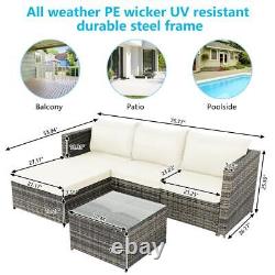 Rattan Garden Furniture Set 3 Piece Chairs Table for Patio Outdoor Conservatory