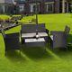 Rattan Garden Furniture Set 4 Pc Chairs Sofa Table Outdoor Patio Seater Set New