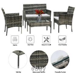 Rattan Garden Furniture Set 4 Piece Chairs Sofa Coffee Table Outdoor Patio Sets