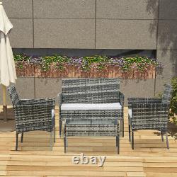 Rattan Garden Furniture Set 4 Piece Chairs Sofa Coffee Table Outdoor Patio Sets