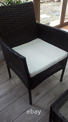 Rattan Garden Furniture Set 4 Piece Chairs, Sofa, Table Indoor or Outdoor