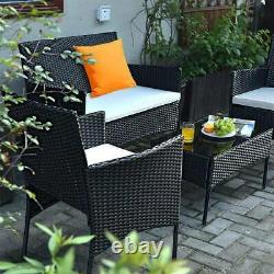Rattan Garden Furniture Set 4 Piece Chairs Sofa Table Outdoor Patio Seater Set