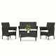 Rattan Garden Furniture Set 4 Piece Chairs Sofa Table Outdoor Patio Set