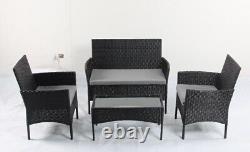 Rattan Garden Furniture Set 4 Piece Chairs Sofa Table Seater Patio Conservatory