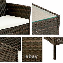 Rattan Garden Furniture Set 4 Piece Outdoor Sofa Chair Table Patio Conservatory