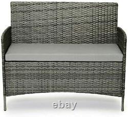 Rattan Garden Furniture Set 4 Piece Sofa Table Wicker Outdoor Conservatory Patio