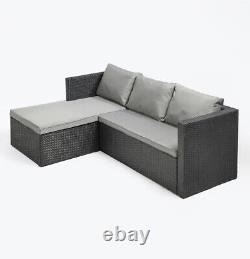 Rattan Garden Furniture Set Bali Outdoor Patio Corner Sofa Table Set Cushions