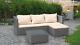 Rattan Garden Furniture Set L-shape Corner Sofa Table Conservatory Outdoor Patio