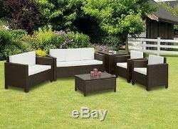 Rattan Garden Furniture Set Sofa Chairs Table Conservatory Outdoor Patio