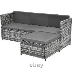 Rattan Garden Furniture Set Sofa Table Recliner Chair Set Patio Outdoor Grey
