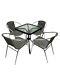 Rattan Garden Furniture Sets, 5 Pcs Rattan Garden Furniture, Grey Rattan Chairs