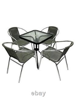 Rattan Garden Furniture Sets, 5 pcs Rattan Garden Furniture, Grey Rattan Chairs