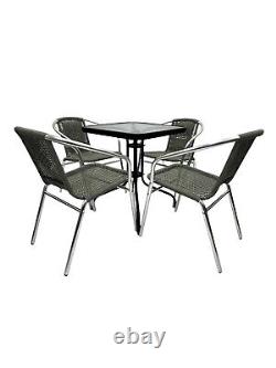 Rattan Garden Furniture Sets, 5 pcs Rattan Garden Furniture, Grey Rattan Chairs