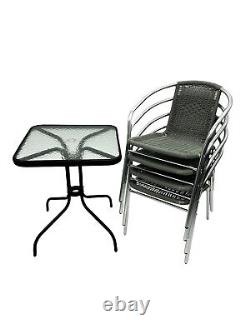 Rattan Garden Furniture Sets, 5 pcs Rattan Garden Furniture, Grey Rattan Chairs