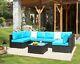 Rattan Garden Furniture Sofa Corner Set Black Outdoor Conservatory Patio Dining