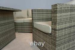 Rattan Garden Furniture Sofa Dining Table Set Chairs and Stools