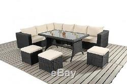 Rattan Garden Furniture Sofa Dining Table Set Conservatory Outdoor Patio Set