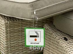 Rattan Garden Furniture Sofa Hideaway Set 6pc Storage Set Grey or Natural