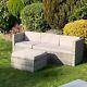 Rattan Garden Furniture Sofa Lounge Set In/outdoor Cushions Included