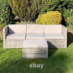 Rattan Garden Furniture Sofa Lounge Set In/Outdoor Cushions Included