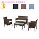 Rattan Garden Furniture Sofa Set 4pc Outdoor Table Chairs Patio Conservatory Uk