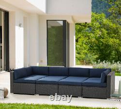 Rattan Garden Furniture Sofa Set Outdoor Conservatory Patio Lounge Dining Brown