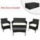 Rattan Garden Furniture Sofa Set With Chairs 4 Seats For Outdoor Patio Balcony