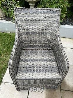 Rattan Garden Furniture Table & Chairs Patio Set Grey £700