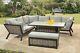 Rattan Garden Outdoor Furniture, Marlborough Corner Set, High Quality Grey Set