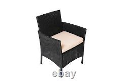Rattan Garden Patio Furniture 4PC Set Outdoor 2 Chairs 1 Sofa&Coffee Table Set