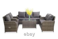 Rattan Garden Patio Sofa Dining Set Furniture Armchairs Reclining Conservatory