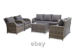 Rattan Garden Patio Sofa Dining Set Furniture Armchairs Reclining Conservatory