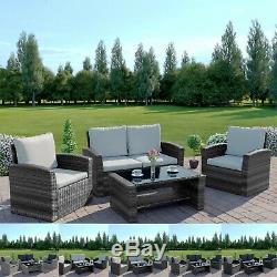 Rattan Garden Sofa Furniture Set Patio Conservatory 4 Seater FREE COVER