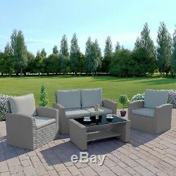 Rattan Garden Sofa Furniture Set Patio Conservatory 4 Seater FREE COVER