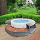 Rattan Hot Tub Surround Spa Accessory Garden Furniture Set Backyard Outdoor