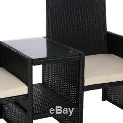 Rattan Love Chair Garden Furniture Double 2 Person Seat Outdoor Patio Wido