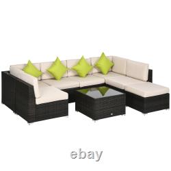Rattan Outdoor Garden Furniture Patio Corner Sofa Set with Cushions