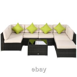 Rattan Outdoor Garden Furniture Patio Corner Sofa Set with Cushions