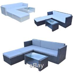 Rattan Outdoor Garden Patio Furniture Set Wicker Corner Sofa with Coffee Table