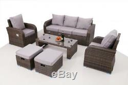 Rattan Patio Garden Conservatory Outdoor Sofa Set Chairs Furniture