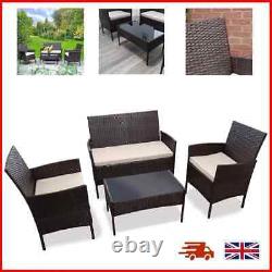 Rattan Patio Garden Furniture Set Perfect Indoor Outdoor 4 Pc Sofa Set