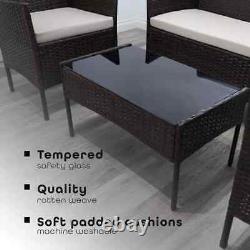 Rattan Patio Garden Furniture Set Perfect Indoor Outdoor 4 Pc Sofa Set