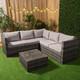 Rattan Sofa Garden Furniture 5 Seater Couch Table Patio Set Chair Settee L Shape