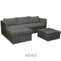 Rattan Sofa Set Garden Corner L Shaped Outdoor Patio Furniture Set Seating Table