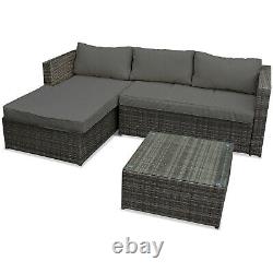 Rattan Sofa Set Garden Corner L Shaped Outdoor Patio Furniture Set Seating Table