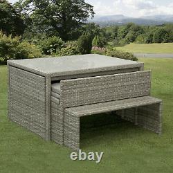 Rattan Space Saving Garden Furniture, 6 Piece, Fully Assembled, Versitle Seating