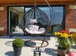 Rattan Swing Patio Garden Hanging Egg Chair Cushion Garden Outdoor Furniture