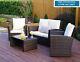 Rattan Weave Garden Furniture Conservatory Sofa Chair Table Set + Free Cover