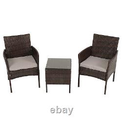 Rattan Wicker Garden Furniture Set Chairs Coffee Table Patio Outdoor Conservator